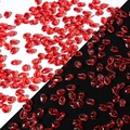 Translucent red glass tulip petal beads for DIY jewelry and traditional hairpins - Transparent Red