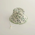 Beige kids sun hat with cartoon dinosaur prints and adjustable drawstring strap - 50-54cm (Adjustable 3-10 Years) / Beige Jurassic Dinosaur
