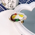 Funny realistic resin oyster hair clip accessory with detailed seafood food texture - Oyster