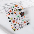 Stickers ongles 5D Halloween avec chats noirs, fantômes et bonbons, modèle TS-190 - Bonbons d'Halloween (TS-190)