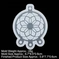 Siliconen mandala mal voor DIY veerhangers, afmeting 6,7x8,5cm voor het maken van sieraden - Stijl 1 Mandala (Transparant)