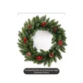 Pointed Needle With Red Berry & Pine Cone Diameter 40CM