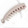 Matte nude pink banana hair clip with 13cm vertical large claw design for ponytails - Off-White