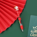 Christmas Santa multi-color retractable ballpoint pen with red glitter and festive decor - Bell Style - Santa Claus