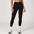 Hoch taillierte schwarze Yoga-Leggings mit Bauchweg-Effekt und mattem Premium-Finish - S / Premium Schwarz