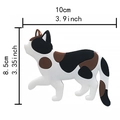 Calico cat magnetic fridge hook in black and brown pattern, 10cm x 8.5cm size - W6 Calico
