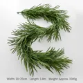 1.8m Norfolk pine garland with dense green needles for festive window and table decor - Basic Style