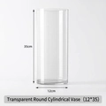 Clear acrylic flower bucket for florists, 35cm height by 12cm diameter cylindrical vase - Transparent Cylindrical Vase (12*35cm)