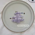 Handmade purple tweed Christmas tree ornament in size 9x8cm for festive DIY decorations - Christmas Tree A-04 (Light Purple)