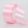 Roll of premium pink satin ribbon for gift wrapping and DIY crafts with smooth silky finish - 4cm x 22m / Pink 117#