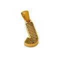 Golden titanium steel letter J pendant with black textured bark pattern finish - J-Single Pendant
