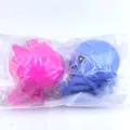 Pink and blue octopus squeaky bath toys in transparent packaging for kids - New Expression Octopus 2pcs