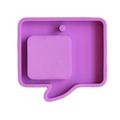 Speech bubble shaped purple silicone mold for DIY shaker pendants and craft tags - Speech Bubble (3)