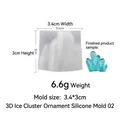 Moule en silicone pour ornements en résine de cristal DIY avec finition translucide - Style 2 Grappe de Cristal
