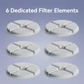Pack of 6 replacement filters for ceramic cat water fountains, six-month supply set - Fountain Replacement Filter / 1000ml Filter (11.2cm) - 6 Pieces/Pack