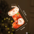 Luminous Christmas stocking LED hanging light with Santa pattern measuring 11.5x9.1cm - Christmas Sock