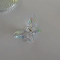 Iridescent butterfly hair claw clip with aurora finish made of acrylic resin for women - Iridescent Butterfly