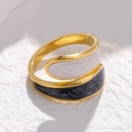 Gold Schwarz Weiß Marmormuster Stil (JR285)
