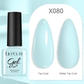 LILY'CUTE light blue gel nail polish X080 with glossy and matte top coat finish - Light Blue (80)