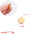 Ciondolo tondo lucido da 15 mm in acciaio inossidabile dorato 18k con specifiche tecniche - 15mm / Oro (Foro 1,2mm)