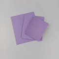 Three lavender floating display box card sleeves in various sizes on light gray background - 9x9x2cm / Light Purple Cardboard Sleeve