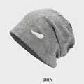 Berretto slouchy grigio scuro in maglia con dettaglio logo metallico KIZLAND - Taglia Unica (54-58CM) / Grigio