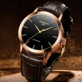 681 No Date - Rose Gold Black Dial - Brown Leather Strap / Wholesale From One Piece