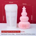 Stampo in silicone per albero di Natale origami e candela rosa finita DIY - Grande Albero di Natale Origami 1 SD-95