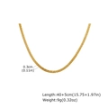 Detalle de un collar de malla dorada de 0,3 cm de ancho con medidas detalladas - Ancho 3mm / 3MM Dorado