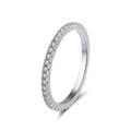 S925 sterling silver tennis ring with full round white cubic zirconia inlay size 8 - US 6 / Classic Round Pave Style (SR63)