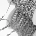 DIY jewelry making accessory: silver roll-packed stainless steel sunflower chain link - Steel