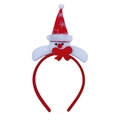 Christmas snowman headband with red santa hat and bowknot for festive costumes - Snowman