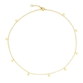 Collier minimaliste en argent S925 doré avec pendentifs étoiles pour femme élégante - Or