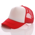 Cappellino trucker rosso e bianco con fronte in schiuma e rete posteriore traspirante - Regolabile / Rosso & Bianco