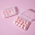 Pink silicone earplugs in clear plastic cases with a triple-flange Christmas tree design - Pink (5 Pairs)