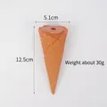 Modello di cono cialda marrone chiaro 5,1x12,5cm con trama a griglia per artigianato fai-da-te - Cono Appuntito al Caramello Grande - Foro Piccolo
