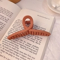 Matte orange shark hair claw clip for women featuring a minimalist sturdy spring design - 11cm / Matte Orange
