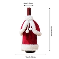 Red velvet Christmas wine bottle cover with measurements 25x16cm and white fur trim - Burgundy Shawl Style