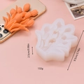 3D tulip flower silicone mold for DIY resin art with size dimensions and orange sample - Tulip Style (7)