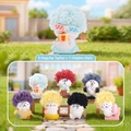 Cartoon panda blind box set with colorful afro hair and accessories for desktop decor - Afro Head Cute Bear Series (A089) / Random One