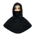 Winter thermal fleece balaclava hood in black for outdoor windproof face and neck warmth - One Size / Black (Shawl Hat)