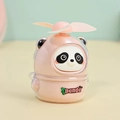 Mini ventilador de mano panda rosa con carcasa transparente y diseño portátil - Estilo de Panda (9162) / Rosa