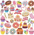 30pcs 5D DIY dessert and unicorn diamond painting stickers for children's craft sets - 36Pcs Cake Dessert Series