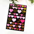 Pegatinas de corazones en rosa y dorado para manualidades DIY y decoración de regalos - Corazón Bronceado