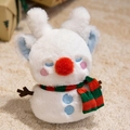 Adorabile peluche pupazzo di neve renna con naso rosso e sciarpa a righe per Natale - 18cm(0.15kg) / Cervo