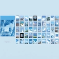 FOG SODA aesthetic blue sticker set featuring 50 pieces of vintage scenery and floral art - Foggy Soda
