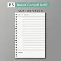 B5 size refill paper with Cornell lined layout and pre-punched holes for binders - B5 Cornell Lined [60 Sheets]
