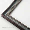 Retro Nordic French blue picture frame with gold bead edge, 5.1cm width, model 1650 - French Blue