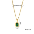 Spécifications de taille pour collier émeraude dorée avec pendentif de 18x7mm - Collier Émeraude