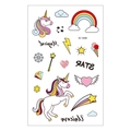 Tatuajes temporales de unicornio para niños resistentes al agua con arcoíris modelo EC-648 - EC-648 (Unicornio)